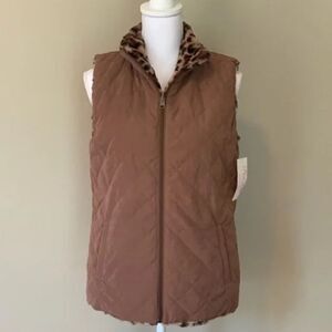 Animal Print Reversible Vest